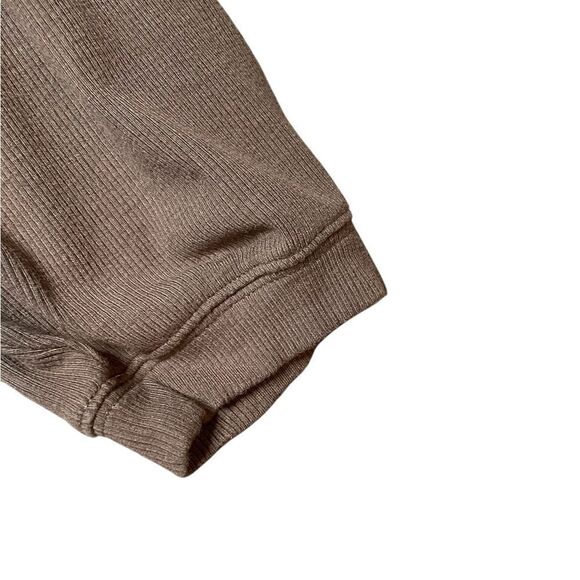 CREAM YOGA Alexa Oversized  Long Sleeve Crop Top M/L Brown - Picture 7 of 8